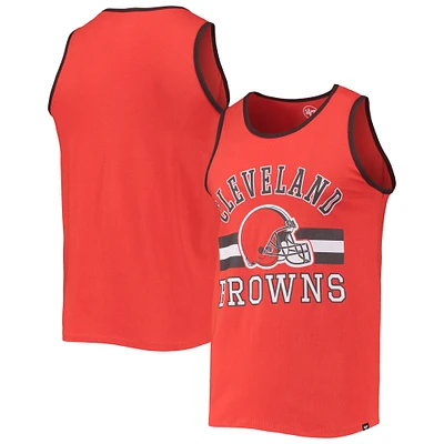 Débardeur Super Rival Edge Cleveland Browns '47 orange pour hommes