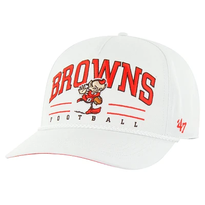 Men's '47 White Cleveland Browns Roscoe Hitch Rope Adjustable Hat