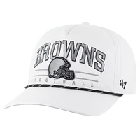 Casquette ajustable blanche '47 Cleveland Browns Roscoe Speckle pour homme