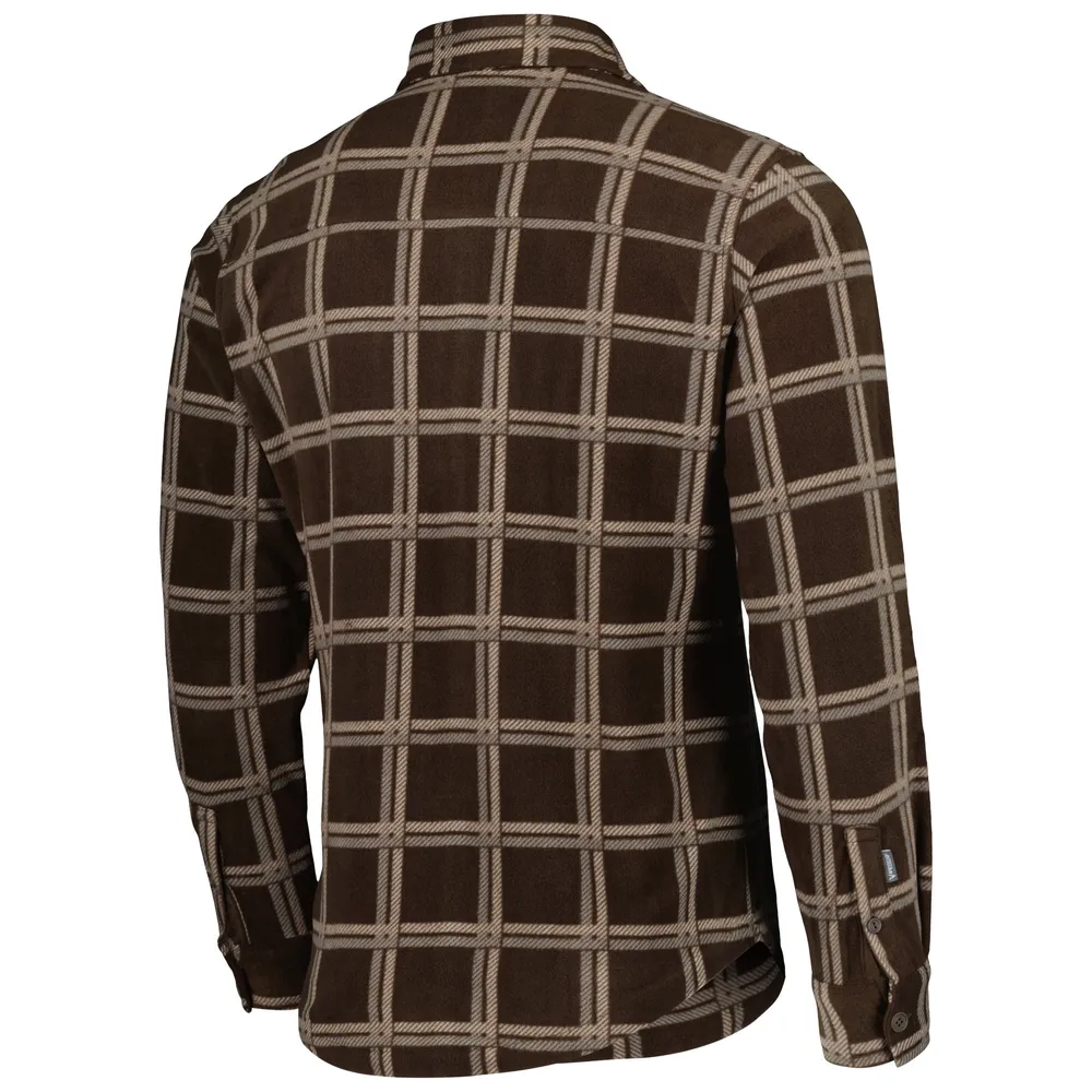 Lids Cleveland Browns Antigua Industry Flannel Button-Up Shirt Jacket -  Brown