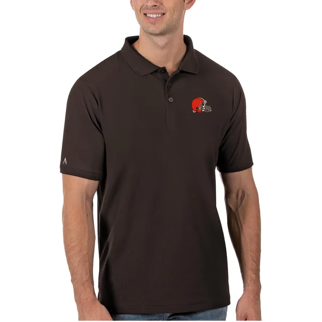 Nike Cleveland Browns Mens Brown Raglan Short Sleeve Polo