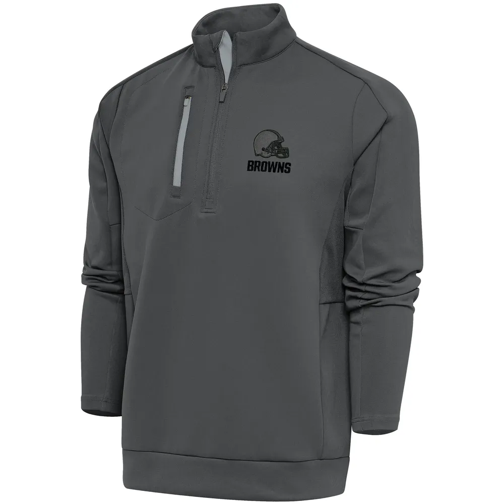 Lids Cleveland Browns Antigua Tonal Logo Generation Quarter-Zip Pullover  Top - Charcoal