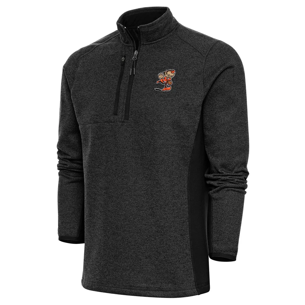 Lids Cleveland Browns Antigua Team Logo Course Quarter-Zip Pullover Top