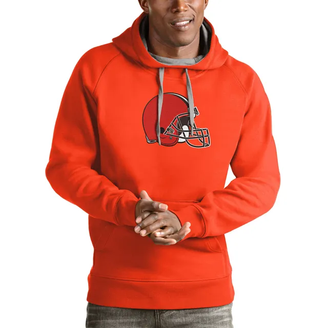 Men's '47 Brown Cleveland Browns Double Block Pullover Hoodie