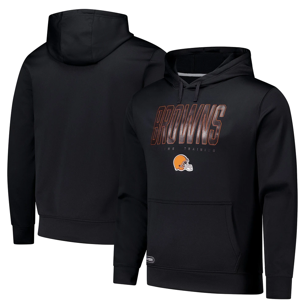 Sweat à capuche authentique noir Cleveland Browns Combine pour homme