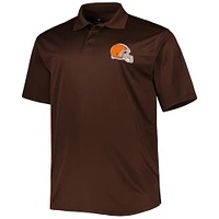 Men's Brown Cleveland Browns Big & Tall Birdseye Polo