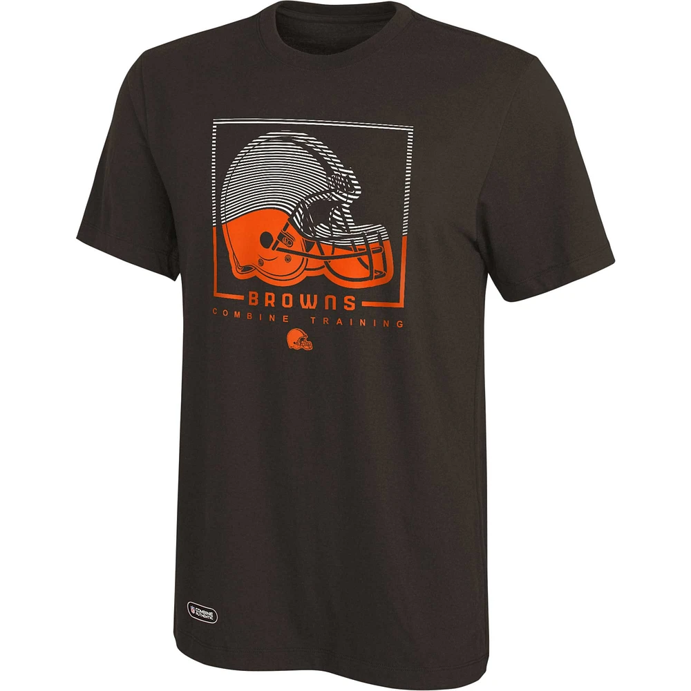 T-shirt Cleveland Browns Combine Authentic Clutch marron pour homme