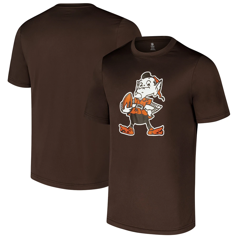 T-shirt rétro marron Cleveland Browns Stadium pour hommes