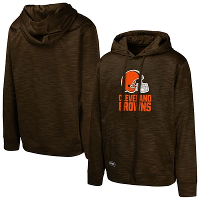 Men's Brown Cleveland Browns Streak Fleece Pullover Hoodie