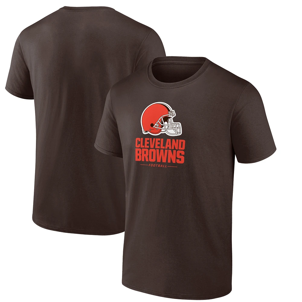 Men's Brown Cleveland Browns Team Lockup T-Shirt