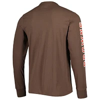 T-shirt à manches longues Franklin des Cleveland Browns '47 pour homme, brun