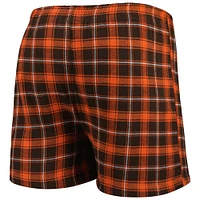 Concepts Sport Boxer en flanelle Cleveland Browns Ledger marron/orange pour homme