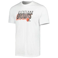 Concepts Sport T-shirt et short Cleveland Browns Downfield gris anthracite/blanc pour homme