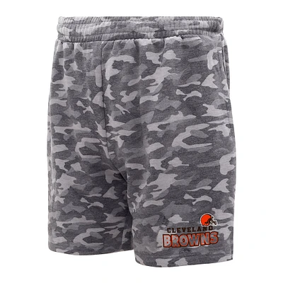 Men's Concepts Sport  Charcoal Cleveland Browns Biscayne Camo Shorts