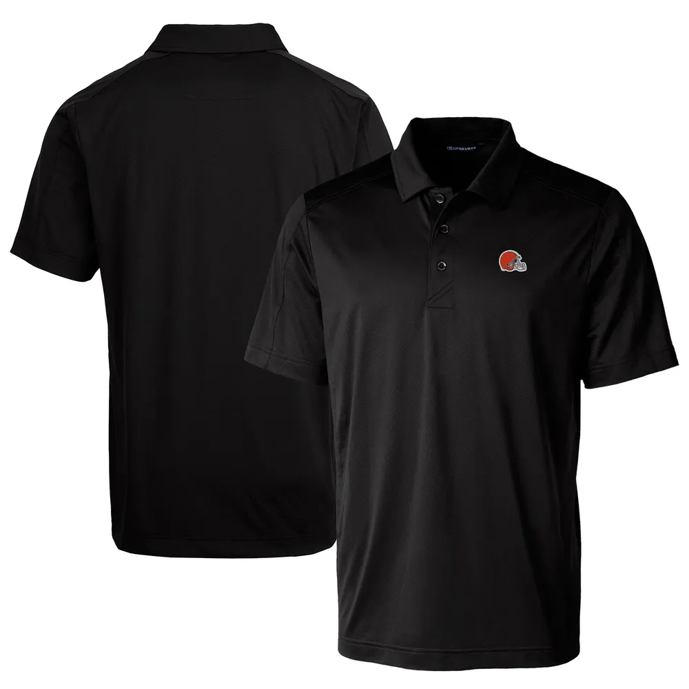 Men's Cutter & Buck White Cleveland Browns Throwback Logo Big Tall Forge Stretch Polo