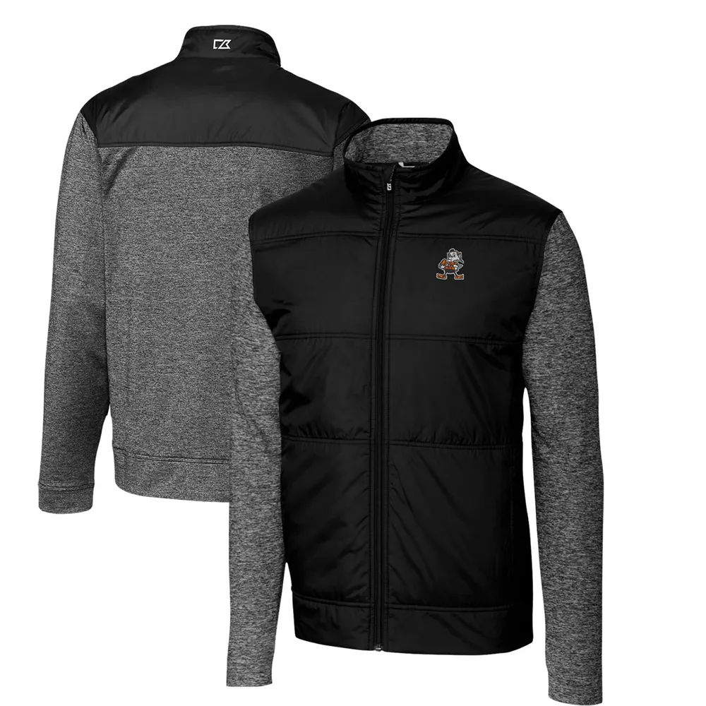 Cleveland Browns Cutter & Buck Throwback Logo Big & Tall Stealth Hybrid  Quilted Windbreaker Full-Zip Vest - Gray