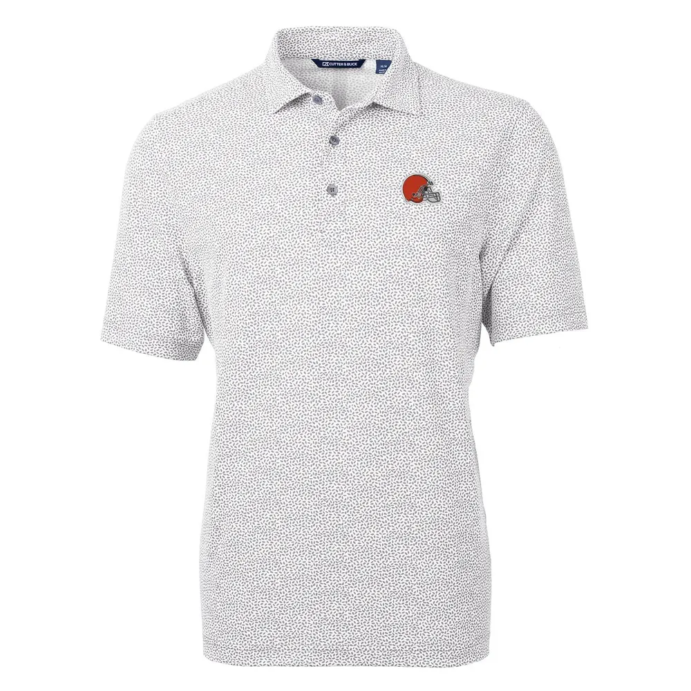 Lids Cleveland Browns Cutter & Buck Virtue Eco Pique Botanical Print Polo -  Gray