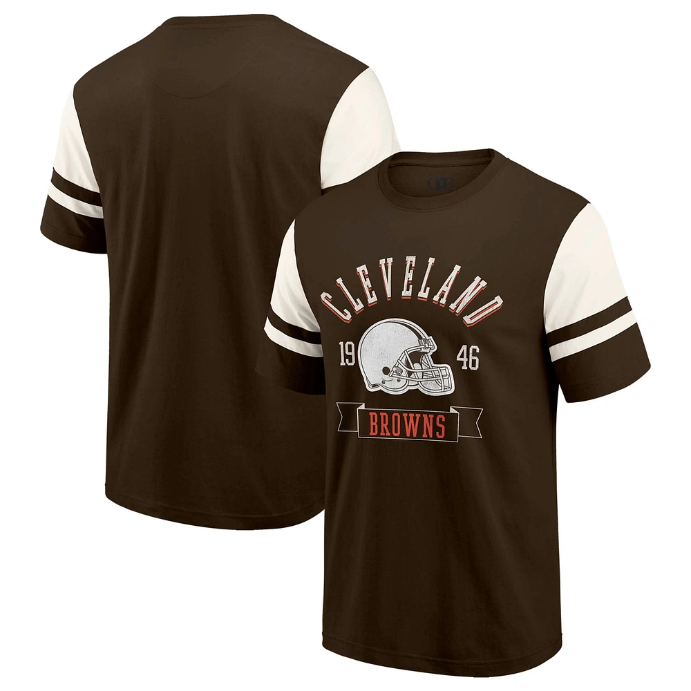 Men's Darius Rucker Collection by Fanatics  Brown Cleveland Browns Football T-Shirt