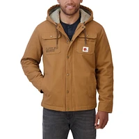 Men's Darius Rucker Collection by Fanatics Tan Cleveland Browns Canvas Full-Zip Hoodie Jacket