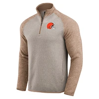 Veste à glissière quart de tour ton sur pour homme la collection Darius Rucker Fanatics, couleur tan des Cleveland Browns