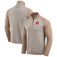 Veste à glissière quart de tour ton sur pour homme la collection Darius Rucker Fanatics, couleur tan des Cleveland Browns