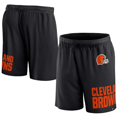 Short Clincher Fanatics noir pour hommes des Cleveland Browns