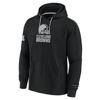 Men's Fanatics Black Cleveland Browns Elements Pace Fleece Pullover Hoodie