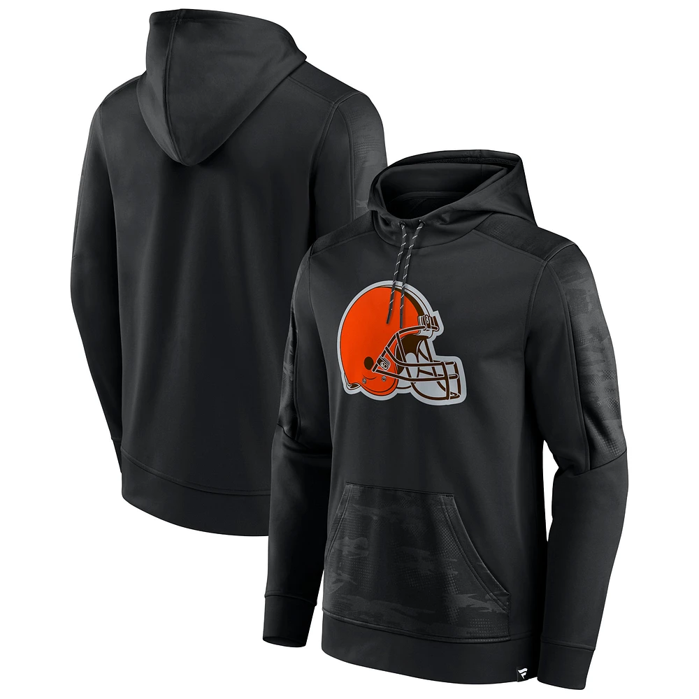 Men's Fanatics Black Cleveland Browns On The Ball Pullover Hoodie