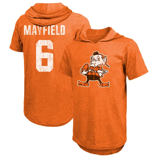 Outerstuff Youth Nick Chubb Orange Cleveland Browns Mainliner Player Name & Number Long Sleeve T-Shirt Size: Large