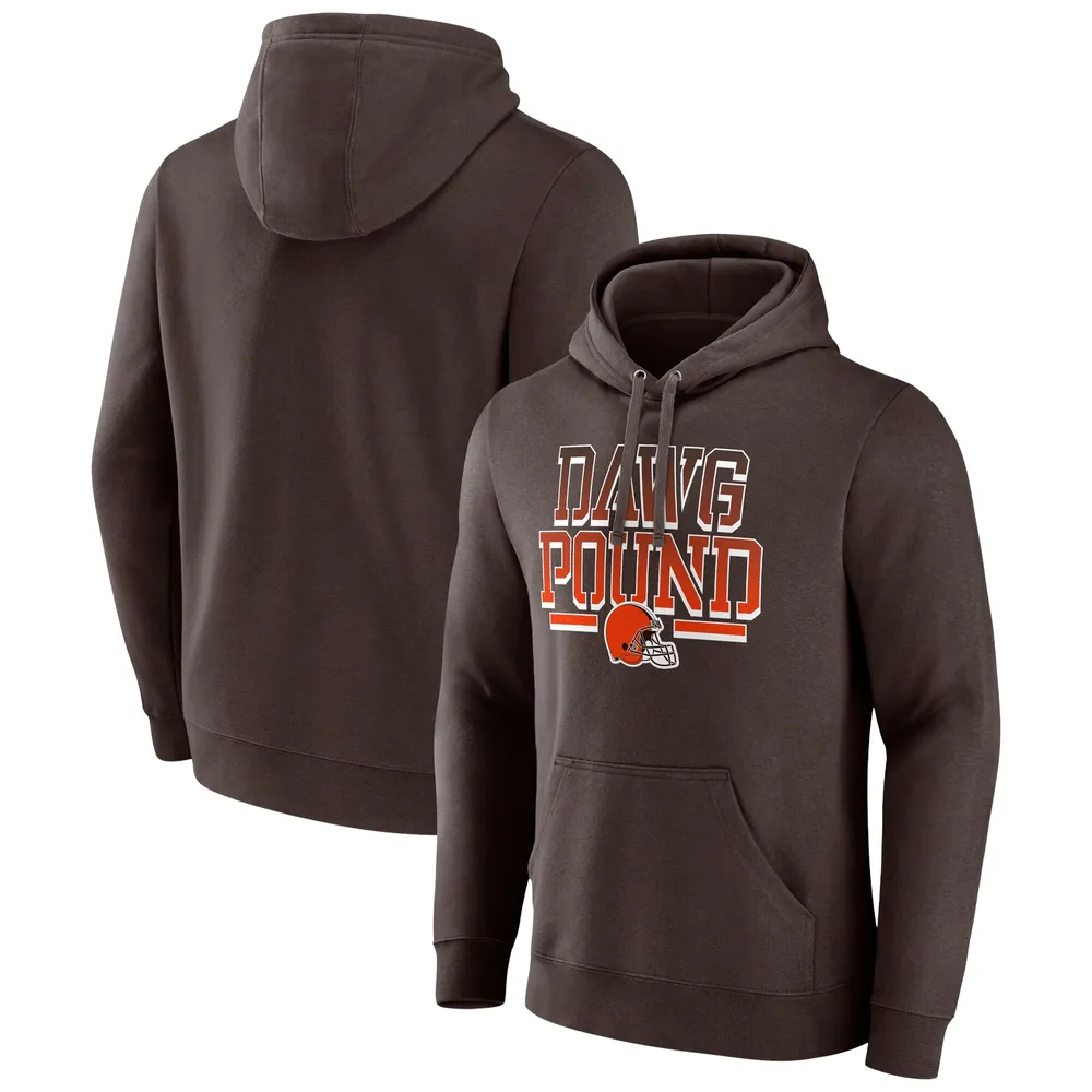 Men's Fanatics Branded Brown Cleveland Browns Long Sleeve Hoodie T-Shirt