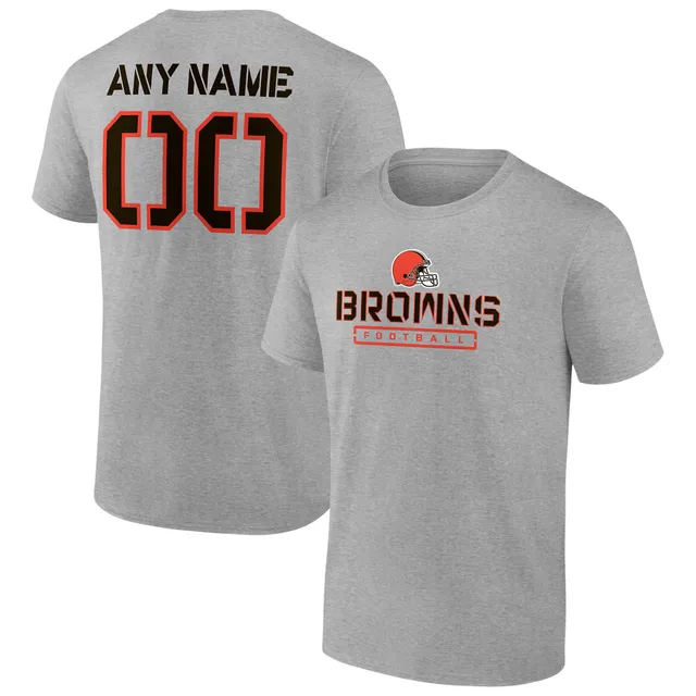 Men's Fanatics Branded White/Heathered Gray Cleveland Browns T