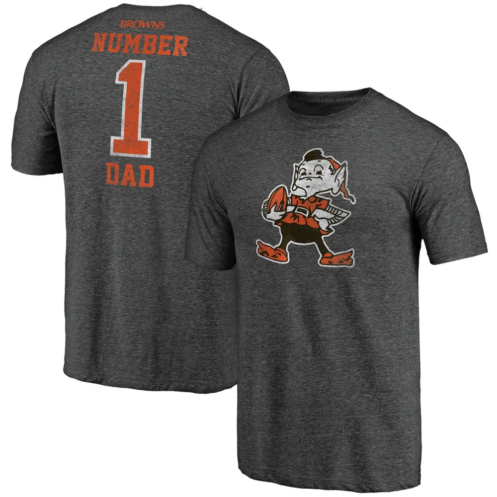 Lids Cleveland Browns Fanatics Branded Greatest Dad Retro Tri-Blend T-Shirt  - Heathered Charcoal