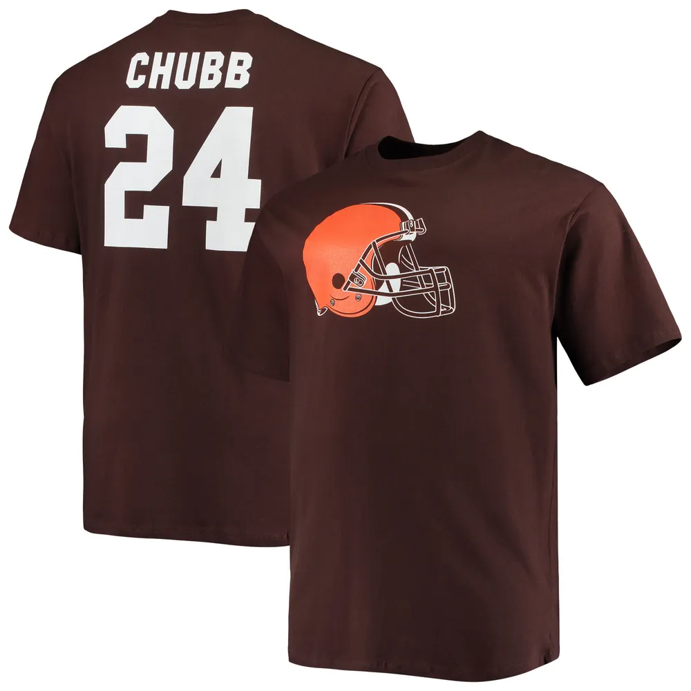 Men's Nike Nick Chubb White Cleveland Browns Player Name & Number T-Shirt