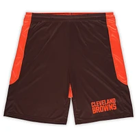 Men's Fanatics Brown/Orange Cleveland Browns Big & Tall Launch Shorts