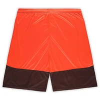 Short de lancement Fanatics marron/orange pour hommes Cleveland Browns Big & Tall