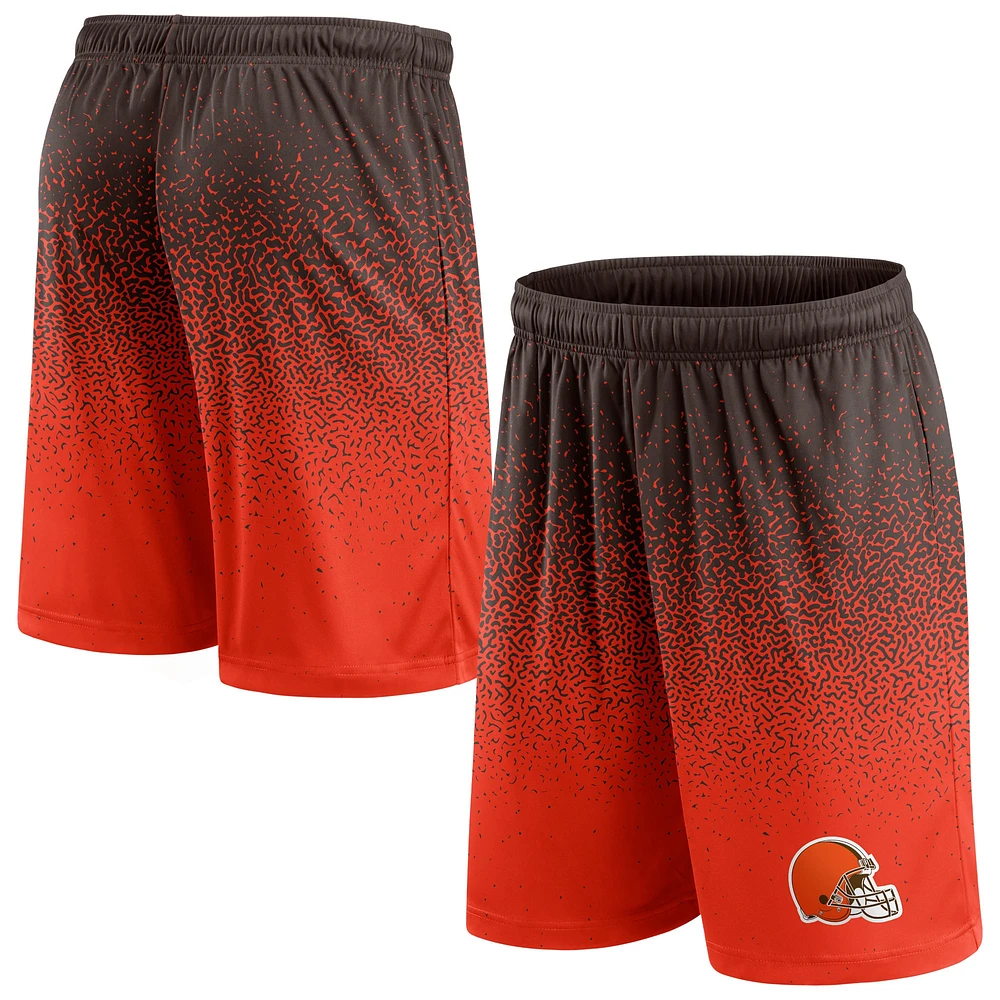 Men's Fanatics Brown/Orange Cleveland Browns Ombre Shorts