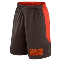 Short de lancement Fanatics marron/rouge pour homme des Cleveland Browns