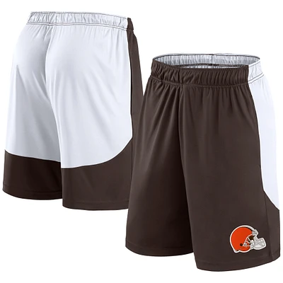 Short Fanatics pour hommes marron/blanc Cleveland Browns Go Hard