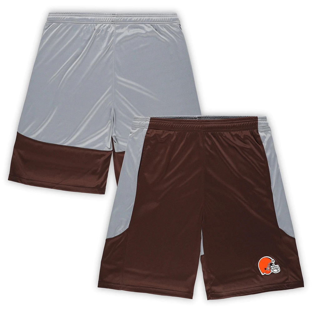 Short marron avec logo de l'équipe Fanatics pour hommes des Cleveland Browns Big & Tall