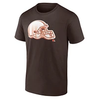 T-shirt marron Fanatics pour hommes Cleveland Browns Chrome Dimension