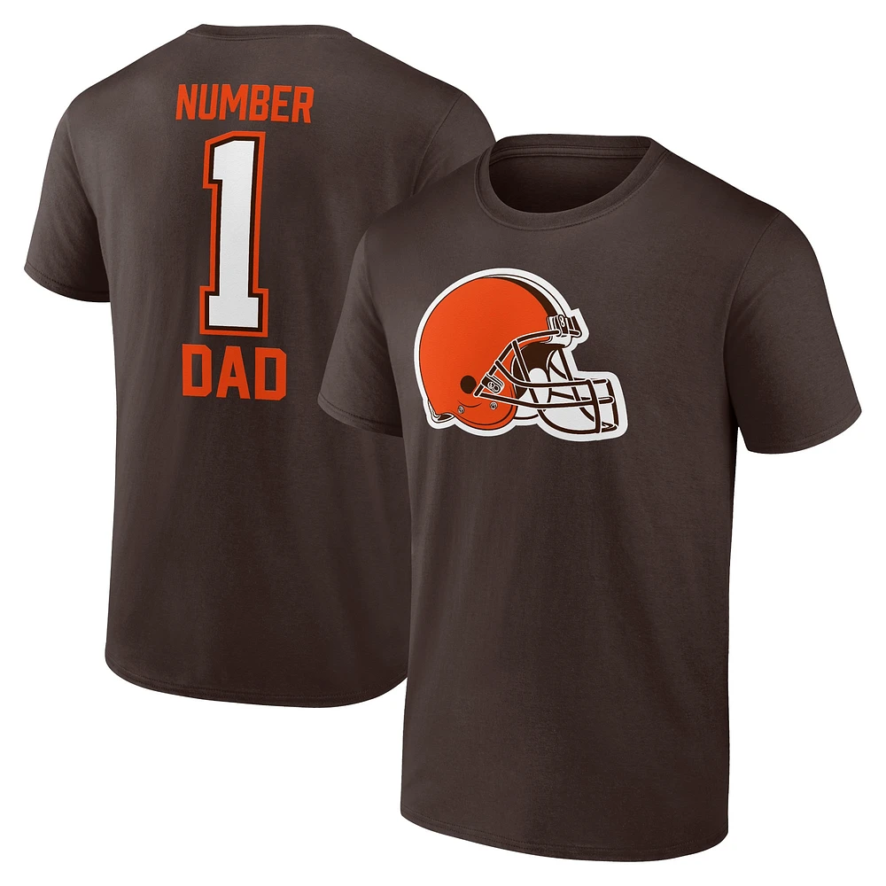 T-shirt marron pour la fête des pères Cleveland Browns Fanatics hommes