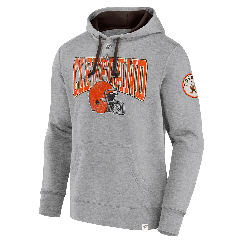 Sweat à capuche fanatiques marron Cleveland Browns Label Maker pour hommes