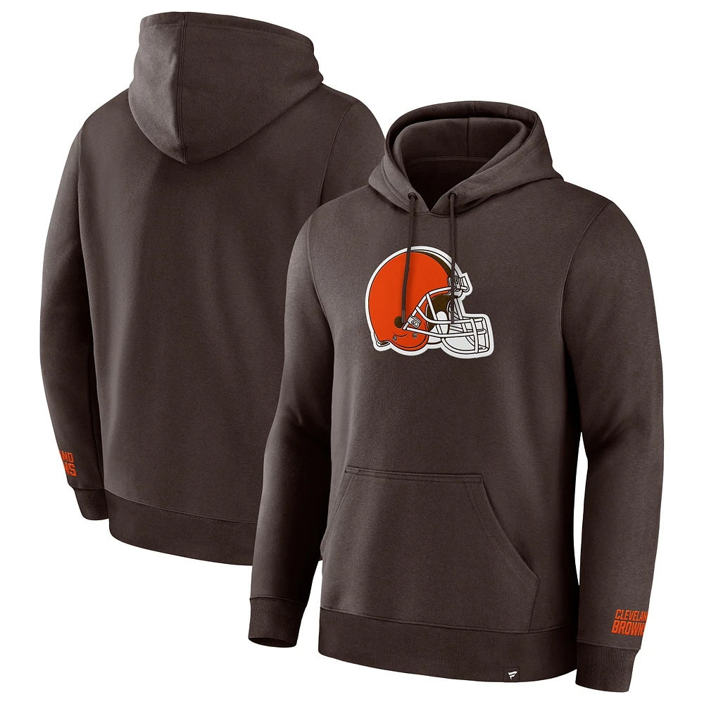 Sweat à capuche en polaire marron fanatiques pour hommes Cleveland Browns Legacy