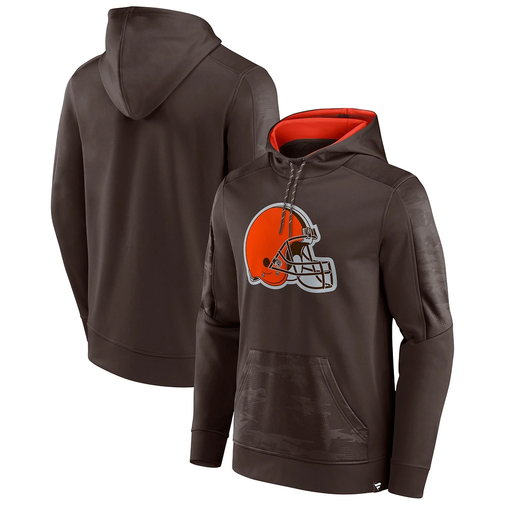 Sweat à capuche marron Fanatics pour hommes Cleveland Browns On The Ball