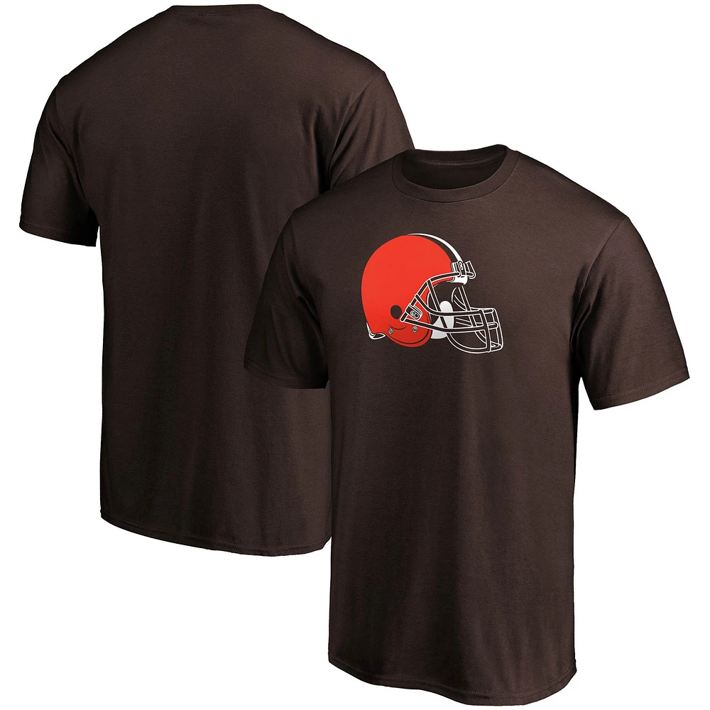 T-shirt marron avec logo principal de l'équipe des Cleveland Browns Fanatics pour hommes