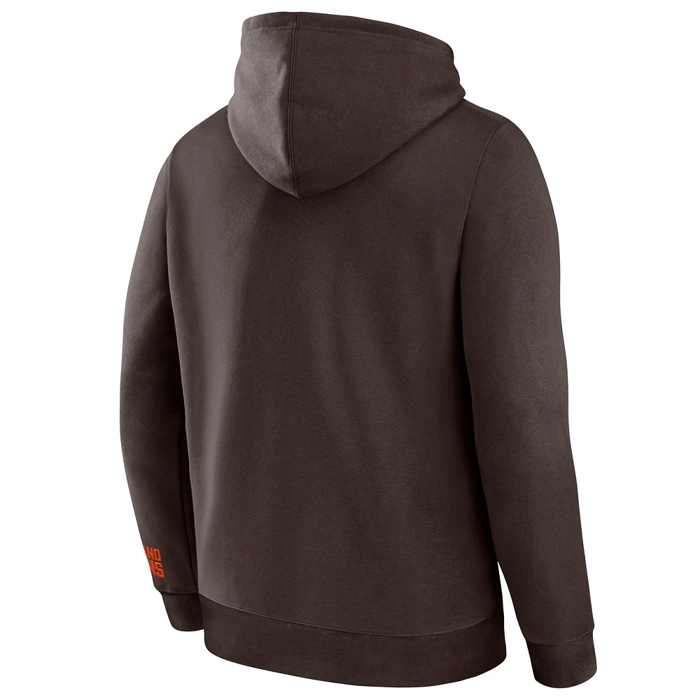 Sweat à capuche Fanatics Brown Pylon Cam Legacy pour homme des Cleveland Browns