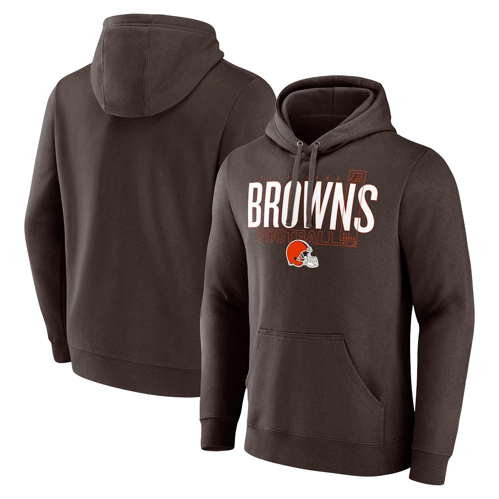 Men's Fanatics Brown Cleveland Browns Pylon Outline Pullover Hoodie