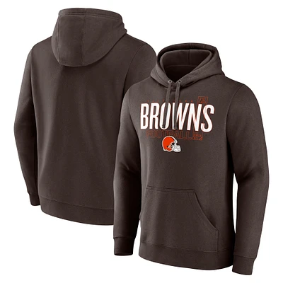 Sweat à capuche marron Fanatics pour hommes Cleveland Browns Pylon Outline