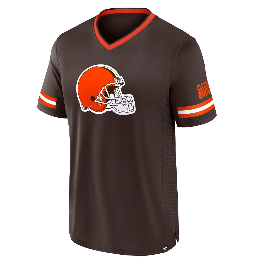 T-shirt à rayures Fanatics Brown pour homme des Cleveland Browns