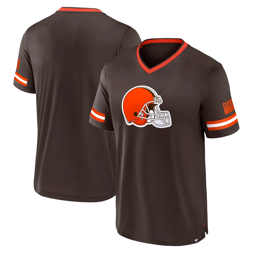 T-shirt à rayures Fanatics Brown pour homme des Cleveland Browns